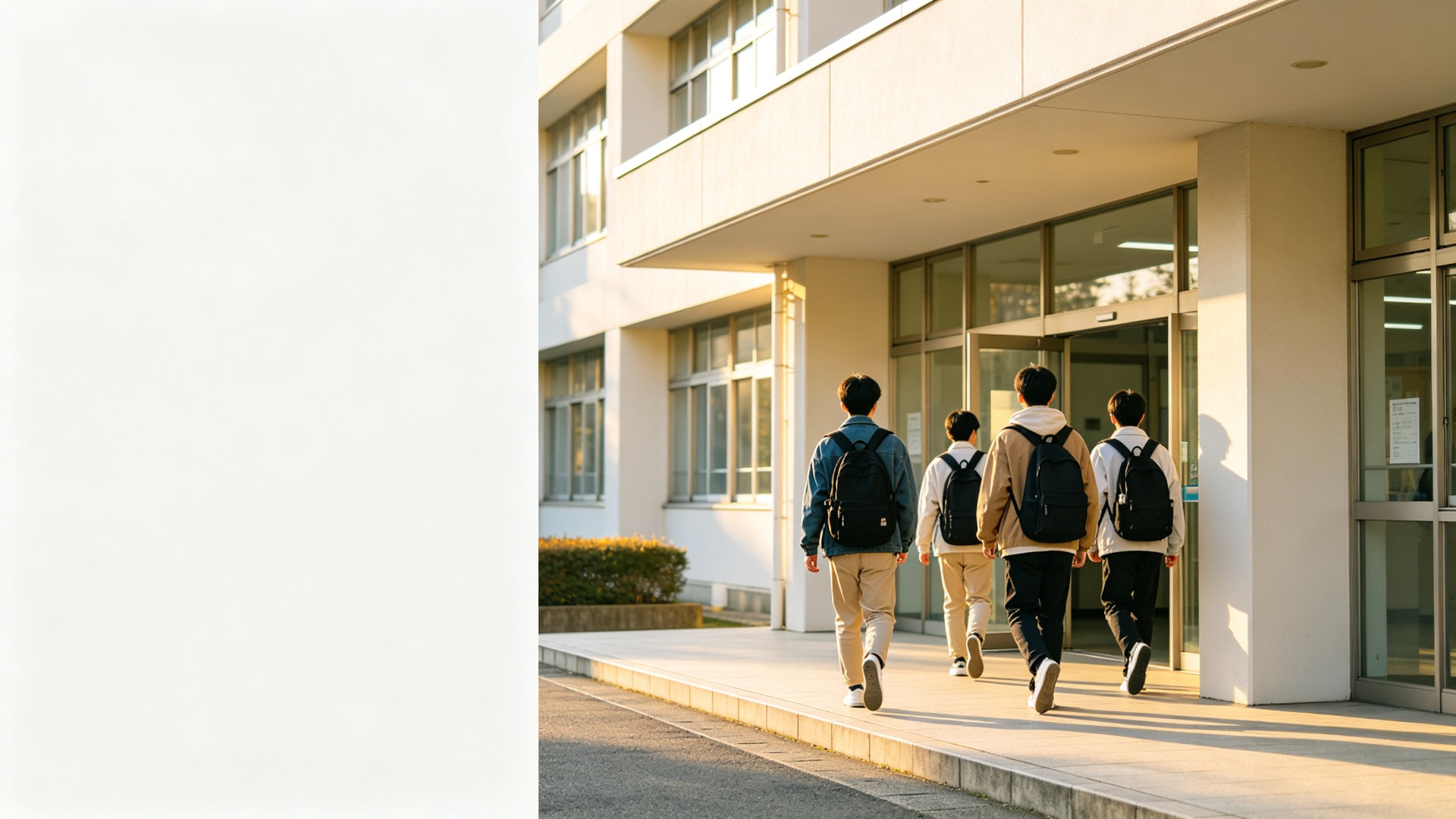清晨考研学子走向教学楼